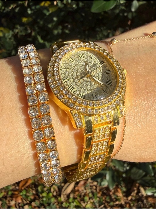 Anthropologie Accessories - Gold Women's Watch with Bracelet SET